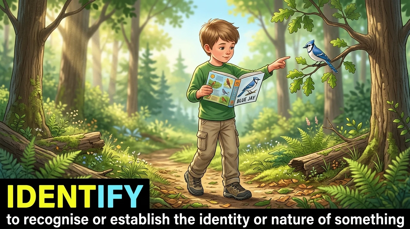 English Illustration for identify